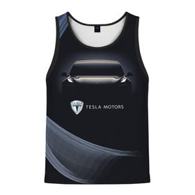 Мужская майка 3D с принтом Tesla Model 3 в Кировске, 100% полиэстер | круглая горловина, приталенный силуэт, длина до линии бедра. Пройма и горловина окантованы тонкой бейкой | auto | car | cars | coil | electro | elon | future | logo | moto | motors | musk | pixel | tesla | авто | автомобили | автомобиль | будущее | илон | лого | логотип | маск | мото | моторс | символ | тесла | электричество | электро