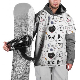 Накидка на куртку 3D с принтом Зверушки в Кировске, 100% полиэстер |  | кот | кошка | медведь | панда | пес | поросенок | свинья | собака