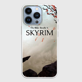 Чехол для iPhone 13 Pro с принтом The Elder Scrolls SKYRIM 5 в Кировске,  |  | Тематика изображения на принте: art game | art skyrim | forest | game | skyrim | the elder scrolls v skyrim | горы | довакин | древние свитки | игра | лес | небо | скайрим