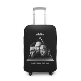 Чехол для чемодана 3D с принтом The Black Eyed Peas в Кировске, 86% полиэфир, 14% спандекс | двустороннее нанесение принта, прорези для ручек и колес | 