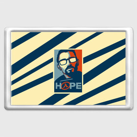 Магнит 45*70 с принтом HOPE Half-Life в Кировске, Пластик | Размер: 78*52 мм; Размер печати: 70*45 | counter | fps | freeman | game | games | gordon | half | half life | life | portal | shooter | strike | valve | вэльв | гордон | игра | игры | контр | контра | лайф | портал | страйк | фпс | фримен | халва | халф | халф лайф | шутер