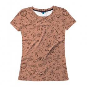 Женская футболка 3D с принтом тело в олдскул тату в Кировске, 100% полиэфир ( синтетическое хлопкоподобное полотно) | прямой крой, круглый вырез горловины, длина до линии бедер | 