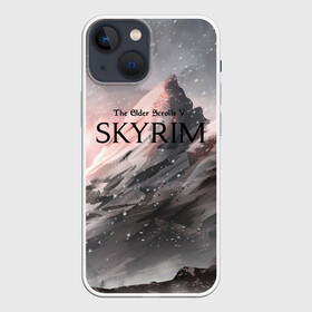 Чехол для iPhone 13 mini с принтом The Elder Scrolls Skyrim в Кировске,  |  | art game | art skyrim | forest | game | skyrim | the elder scrolls v skyrim | горы | довакин | древние свитки | игра | лес | небо | скайрим