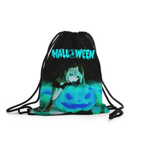 Рюкзак-мешок 3D с принтом Halloween в Кировске, 100% полиэстер | плотность ткани — 200 г/м2, размер — 35 х 45 см; лямки — толстые шнурки, застежка на шнуровке, без карманов и подкладки | аниме | ведьма | девушка | зомби | ирландия | кладбище | колдун | кости | кошки | летучие | луна | мертвец | мёртвые | монстры | мыши | ночь | оборотни | пауки | паутина | подарок | праздник | свет | свечи