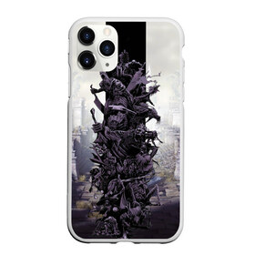 Чехол для iPhone 11 Pro Max матовый с принтом Dark Souls Boss Collaboration в Кировске, Силикон |  | boss | dark souls | demons | skull | демоны | кости | темные души | черепа
