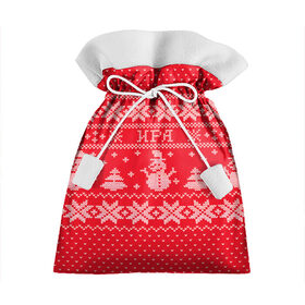 Подарочный 3D мешок с принтом Новогодняя Ира в Кировске, 100% полиэстер | Размер: 29*39 см | дед мороз | елка | зима | имена | ира | ирина | кофта | новогодний | новый год | свитер | снег | снеговик | снежинки | узор