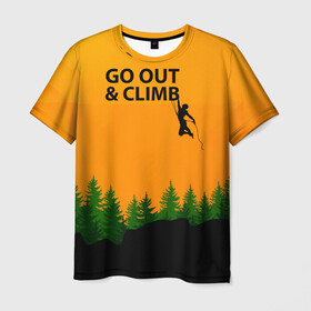 Мужская футболка 3D с принтом Альпинизм в Кировске, 100% полиэфир | прямой крой, круглый вырез горловины, длина до линии бедер | adrenaline | adventure | extreme | hiking | mountaineering | mountains | rockclimbing | rocks | адреналин | альпинизм | горы | скалолазание | скалы | туризм | экстрим