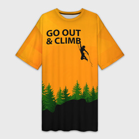 Платье-футболка 3D с принтом Альпинизм в Кировске,  |  | adrenaline | adventure | extreme | hiking | mountaineering | mountains | rockclimbing | rocks | адреналин | альпинизм | горы | скалолазание | скалы | туризм | экстрим