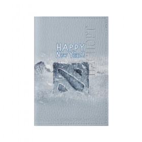 Обложка для паспорта матовая кожа с принтом Дота 2 с Новым Годом! в Кировске, натуральная матовая кожа | размер 19,3 х 13,7 см; прозрачные пластиковые крепления | 