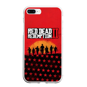 Чехол для iPhone 7Plus/8 Plus матовый с принтом Red Dead Redemption 2 в Кировске, Силикон | Область печати: задняя сторона чехла, без боковых панелей | dead | die | flag | game | games | gta | rdr | rdr2 | red | redemption | rockstar | sun | sunset | western | вестерн | выкуп | гта | дикий | закат | запад | игра | игры | красный | мертвый | поле | рдр | рдр2 | рокстар | солнце