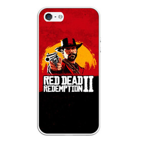 Чехол для iPhone 5/5S матовый с принтом Red Dead Redemption 2 в Кировске, Силикон | Область печати: задняя сторона чехла, без боковых панелей | dead | die | flag | game | games | gta | rdr | rdr2 | red | redemption | rockstar | sun | sunset | western | вестерн | выкуп | гта | дикий | закат | запад | игра | игры | красный | мертвый | поле | рдр | рдр2 | рокстар | солнце