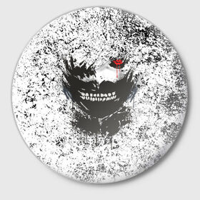 Значок с принтом Kaneki Ken (Tokyo Ghoul) #2 в Кировске,  металл | круглая форма, металлическая застежка в виде булавки | anime | kaneki ken | tokyo ghoul | аниме | канеки кен | токийский гуль