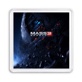 Магнит 55*55 с принтом MASS EFFECT 3 в Кировске, Пластик | Размер: 65*65 мм; Размер печати: 55*55 мм | 