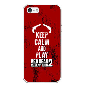 Чехол для iPhone 5/5S матовый с принтом RDR2 в Кировске, Силикон | Область печати: задняя сторона чехла, без боковых панелей | game | gamer | keep calm | rdr2 | red dead redemption 2 | rockstar studios | игры