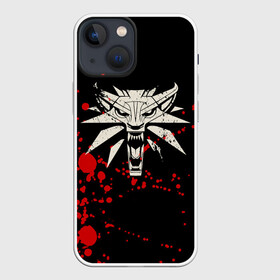 Чехол для iPhone 13 mini с принтом The Witcher Blood в Кировске,  |  | blood | game | games | player | rpg | skyrim | the | witcher | ведьмак | война | войны | волк | волки | геральт | игра | игрок | игры | кровь | лого | меч | полосы | рпг | символ | символы | скайрим | три | четыре | щит