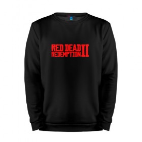 Мужской свитшот хлопок с принтом Red Dead Redemption 2 в Кировске, 100% хлопок |  | game | logo | rdr2 | red dead redemption 2 | rockstar studios | игры | логотип