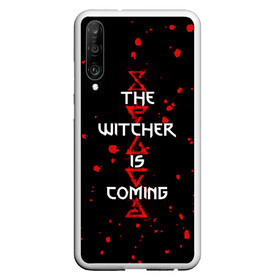 Чехол для Honor P30 с принтом The Witcher Is Coming в Кировске, Силикон | Область печати: задняя сторона чехла, без боковых панелей | Тематика изображения на принте: blood | game | games | player | rpg | skyrim | the | witcher | ведьмак | война | войны | волк | волки | геральт | игра | игрок | игры | кровь | лого | меч | полосы | рпг | символ | символы | скайрим | три | четыре | щит