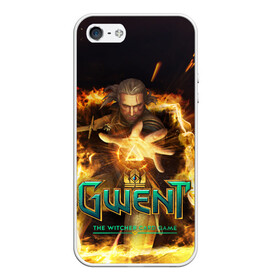 Чехол для iPhone 5/5S матовый с принтом GWENT The Witcher Card Game в Кировске, Силикон | Область печати: задняя сторона чехла, без боковых панелей | blood | dota | game | games | gwent | player | rpg | the | witcher | ведьмак | война | войны | волк | волки | гвент | гвинт | геральт | игра | игрок | игры | карточная | карты | кровь | лого | меч | полосы | рпг | символ | символы | три