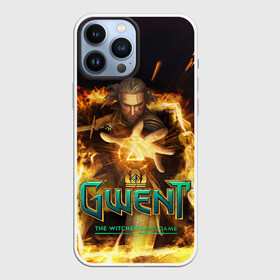 Чехол для iPhone 13 Pro Max с принтом GWENT: The Witcher Card Game в Кировске,  |  | Тематика изображения на принте: blood | dota | game | games | gwent | player | rpg | the | witcher | ведьмак | война | войны | волк | волки | гвент | гвинт | геральт | игра | игрок | игры | карточная | карты | кровь | лого | меч | полосы | рпг | символ | символы | три