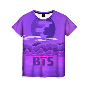 Женская футболка 3D с принтом BTS BAND в Кировске, 100% полиэфир ( синтетическое хлопкоподобное полотно) | прямой крой, круглый вырез горловины, длина до линии бедер | bangtan boys | music | богдан бойс | бтс | корея | музыка | парни | поп музыка