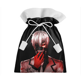 Подарочный 3D мешок с принтом Ken Kaneki в Кировске, 100% полиэстер | Размер: 29*39 см | anime | blood | eyepatch | ghoul | kaneki | ken | one eyed | tokyo | tokyoghoul | гуль | канеки | кен | кровь | одноглазый | токийский