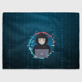 Плед 3D с принтом Anonymous hacker в Кировске, 100% полиэстер | закругленные углы, все края обработаны. Ткань не мнется и не растягивается | anonymous | hacker | it | аноним | взлом | компьютер | ноутбук | программист | хакер