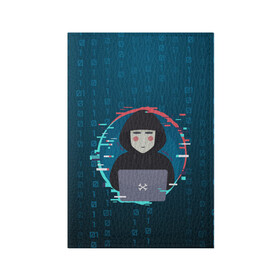 Обложка для паспорта матовая кожа с принтом Anonymous hacker в Кировске, натуральная матовая кожа | размер 19,3 х 13,7 см; прозрачные пластиковые крепления | anonymous | hacker | it | аноним | взлом | компьютер | ноутбук | программист | хакер