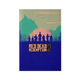 Обложка для паспорта матовая кожа с принтом Red Dead Redemption 2 в Кировске, натуральная матовая кожа | размер 19,3 х 13,7 см; прозрачные пластиковые крепления | Тематика изображения на принте: 