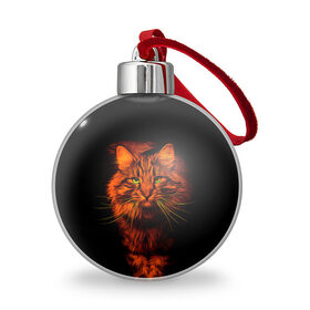 Ёлочный шар с принтом Рыжий кот в Кировске, Пластик | Диаметр: 77 мм | cat | кот | котик | кошка | рыжая | рыжий