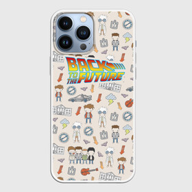 Чехол для iPhone 13 Pro Max с принтом Back to the future_5 в Кировске,  |  | back to the future | doc | emmet brown | marty mcfly | док | культовое кино | марти макфлай | путешествия во времени | роберт земекис | эйнштейн | эммет браун