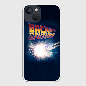 Чехол для iPhone 13 с принтом Back to the future_8 в Кировске,  |  | back to the future | doc | emmet brown | marty mcfly | док | культовое кино | марти макфлай | путешествия во времени | роберт земекис | эйнштейн | эммет браун