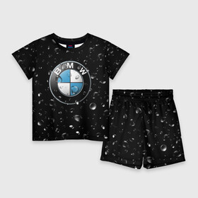 Детский костюм с шортами 3D с принтом BMW под Дождём в Кировске,  |  | auto | bmw | logo | moto | symbol | авто | автомобили | автомобилисту | автомобильная | бмв | гонки | дождь | знак | капли | лого | логотип | марка | машина | машинки | машины | мото | мотоцикл | символ | тачка | тюнинг