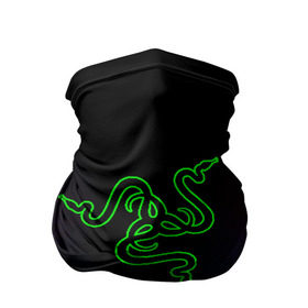 Бандана-труба 3D с принтом RAZER в Кировске, 100% полиэстер, ткань с особыми свойствами — Activecool | плотность 150‒180 г/м2; хорошо тянется, но сохраняет форму | 101 | brand | company | gamer | green | logo | mamba | naga | player | razer | rzr | snake | бренд | железо | зеленый | змея | компания | лого | рейзер | софт