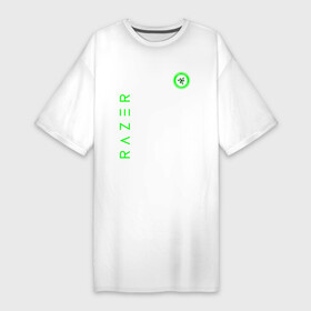 Платье-футболка хлопок с принтом RAZER в Кировске,  |  | 101 | brand | company | gamer | green | logo | mamba | naga | player | razer | rzr | snake | бренд | железо | зеленый | змея | компания | лого | рейзер | софт