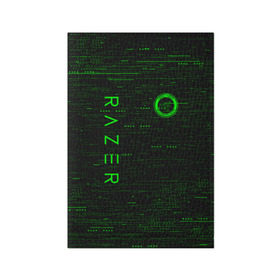 Обложка для паспорта матовая кожа с принтом RAZER в Кировске, натуральная матовая кожа | размер 19,3 х 13,7 см; прозрачные пластиковые крепления | Тематика изображения на принте: 101 | brand | company | gamer | green | logo | mamba | naga | player | razer | rzr | snake | бренд | железо | зеленый | змея | компания | лого | рейзер | софт