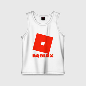 Детская майка хлопок с принтом Roblox Logo в Кировске,  |  | logo | roblox | лого | логотип | надпись | роблокс