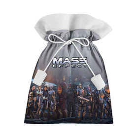 Подарочный 3D мешок с принтом Mass Effect в Кировске, 100% полиэстер | Размер: 29*39 см | amdromeda initiative | andromeda | game | gun | hemet | n7 | rifle | ryder | soldier | space | star | weapon