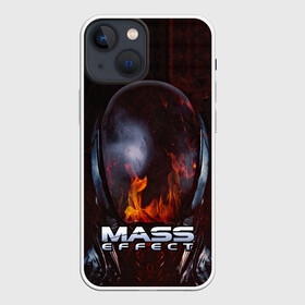 Чехол для iPhone 13 mini с принтом MASS EFFECT в Кировске,  |  | amdromeda initiative | andromeda | game | gun | hemet | n7 | rifle | ryder | soldier | space | star | weapon