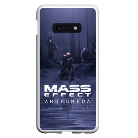 Чехол для Samsung S10E с принтом MASS EFFECT ANDROMEDA в Кировске, Силикон | Область печати: задняя сторона чехла, без боковых панелей | amdromeda initiative | andromeda | game | gun | hemet | n7 | rifle | ryder | soldier | space | star | weapon