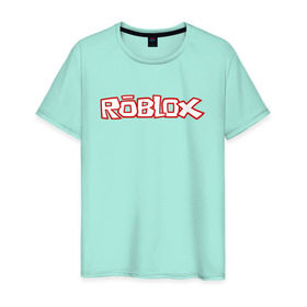 Мужская футболка хлопок с принтом Roblox в Кировске, 100% хлопок | прямой крой, круглый вырез горловины, длина до линии бедер, слегка спущенное плечо. | minecraft | roblox | игра | копатель | майнкрафт | роблокс