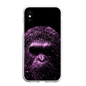 Чехол для iPhone XS Max матовый с принтом Обезьяна 3D в Кировске, Силикон | Область печати: задняя сторона чехла, без боковых панелей | 3d | 3д | животное | обезьяна