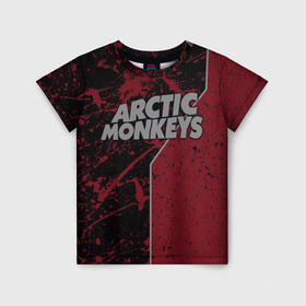 Детская футболка 3D с принтом Arctic Monkeys в Кировске, 100% гипоаллергенный полиэфир | прямой крой, круглый вырез горловины, длина до линии бедер, чуть спущенное плечо, ткань немного тянется | британская | гараж | группа | инди рок | метал | ню | постпанк | психоделический | рок | хай грин | электроник