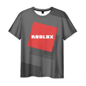 Мужская футболка 3D с принтом ROBLOX в Кировске, 100% полиэфир | прямой крой, круглый вырез горловины, длина до линии бедер | block | lego | logo | minecraft | online | oof | quest | roblocks | roblockx | roblox | studio | блок | блоки | голова | игра | игры | квест | лего | лицо | лого | логотип | майнкрафт | онлайн | роблокс | символ | студия