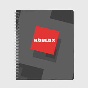 Тетрадь с принтом ROBLOX в Кировске, 100% бумага | 48 листов, плотность листов — 60 г/м2, плотность картонной обложки — 250 г/м2. Листы скреплены сбоку удобной пружинной спиралью. Уголки страниц и обложки скругленные. Цвет линий — светло-серый
 | block | lego | logo | minecraft | online | oof | quest | roblocks | roblockx | roblox | studio | блок | блоки | голова | игра | игры | квест | лего | лицо | лого | логотип | майнкрафт | онлайн | роблокс | символ | студия