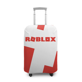 Чехол для чемодана 3D с принтом ROBLOX Red в Кировске, 86% полиэфир, 14% спандекс | двустороннее нанесение принта, прорези для ручек и колес | block | lego | logo | minecraft | online | oof | quest | roblocks | roblockx | roblox | studio | блок | блоки | голова | игра | игры | квест | лего | лицо | лого | логотип | майнкрафт | онлайн | роблокс | символ | студия