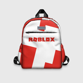 Детский рюкзак 3D с принтом ROBLOX Red в Кировске, 100% полиэстер | лямки с регулируемой длиной, сверху петелька, чтобы рюкзак можно было повесить на вешалку. Основное отделение закрывается на молнию, как и внешний карман. Внутри дополнительный карман. По бокам два дополнительных кармашка | block | lego | logo | minecraft | online | oof | quest | roblocks | roblockx | roblox | studio | блок | блоки | голова | игра | игры | квест | лего | лицо | лого | логотип | майнкрафт | онлайн | роблокс | символ | студия