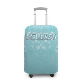 Чехол для чемодана 3D с принтом Roblox Новогодний в Кировске, 86% полиэфир, 14% спандекс | двустороннее нанесение принта, прорези для ручек и колес | dynablocks | roblox | блоки | вселенная | герои | год | кубики | новый | роблокс | снег | снежинки | узор