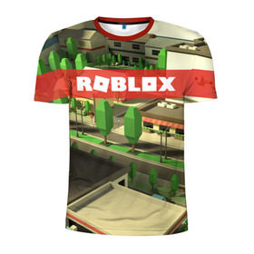 Мужская футболка 3D спортивная с принтом ROBLOX City в Кировске, 100% полиэстер с улучшенными характеристиками | приталенный силуэт, круглая горловина, широкие плечи, сужается к линии бедра | lego | logo | meme | memes | minecraft | oof | quest | roblocks | roblockx | roblox | studio | блок | блоки | голова | игра | игры | квест | лего | лицо | лого | логотип | майнкрафт | мем | мемы | онлайн | роблокс | студия