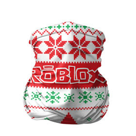 Бандана-труба 3D с принтом Новогодний Roblox в Кировске, 100% полиэстер, ткань с особыми свойствами — Activecool | плотность 150‒180 г/м2; хорошо тянется, но сохраняет форму | Тематика изображения на принте: dynablocks | roblox | блоки | вселенная | герои | год | кубики | новый | роблокс | снег | снежинки | узор
