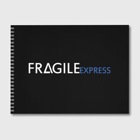 Альбом для рисования с принтом FRAGILE EXPRESS в Кировске, 100% бумага
 | матовая бумага, плотность 200 мг. | kojima productions | кодзима | кодзима продакшн